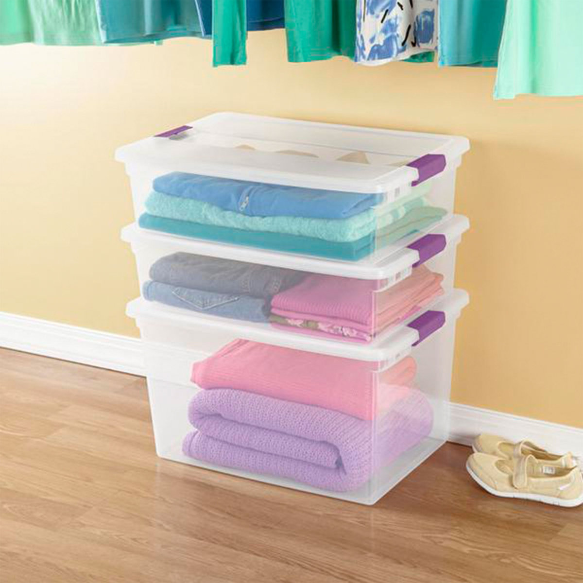 Sterilite Plastic Latching Handle Storage Container Tote